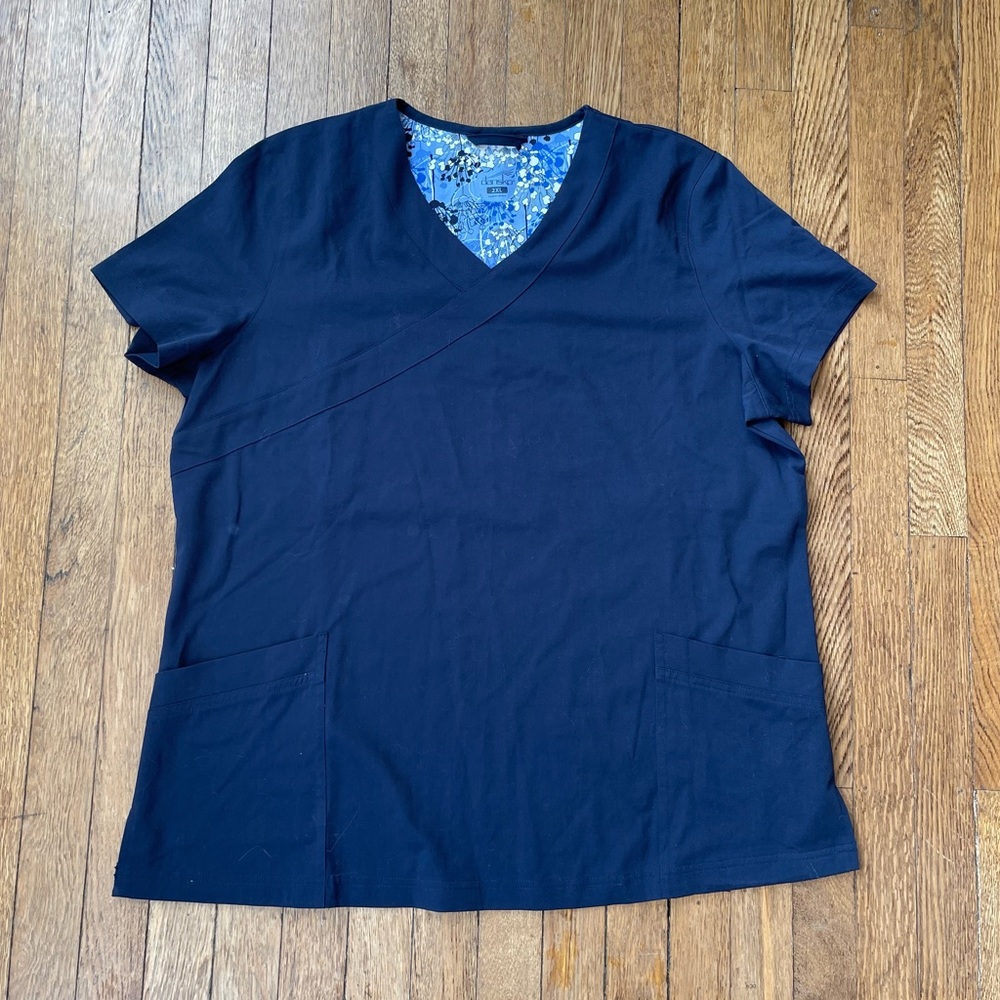 Dansko- 2XL- Navy Scrub Top